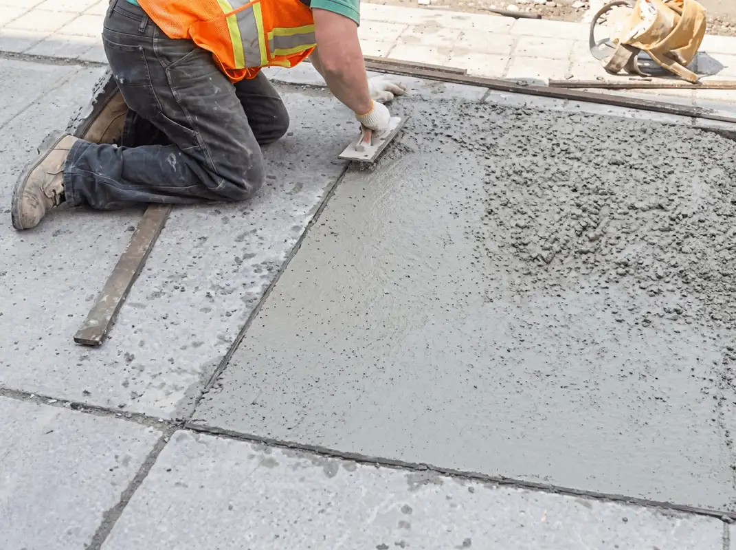 Professional repairing a concrete floor in Orlando, FL
