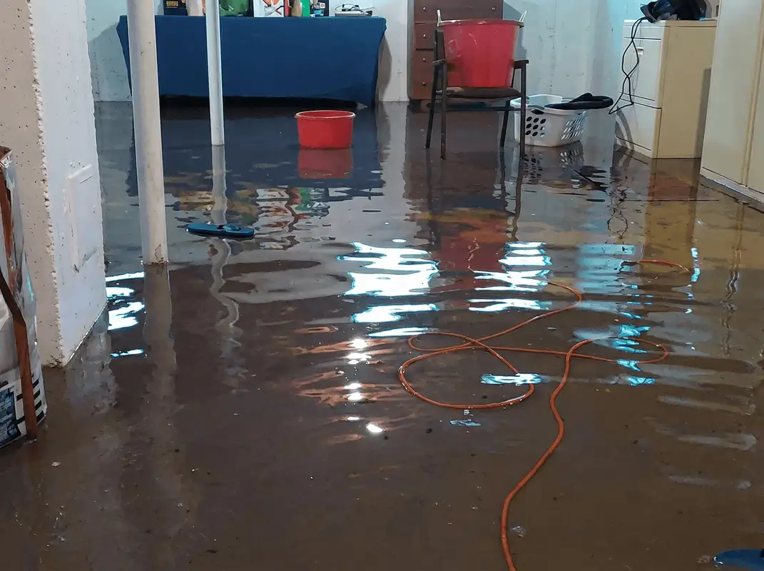 Basement with boiler, cabinets and washing machine completely flooded in Orlando, FL