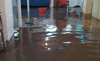 Basement with boiler, cabinets and washing machine completely flooded in Orlando, FL